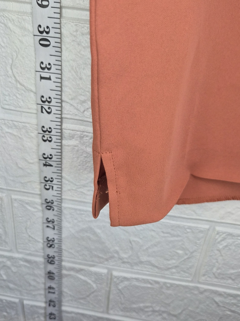 Open Edit Matte Satin Tee Color Rust Redwood Boxy Cropped Profile Size Small - Picture 3 of 7